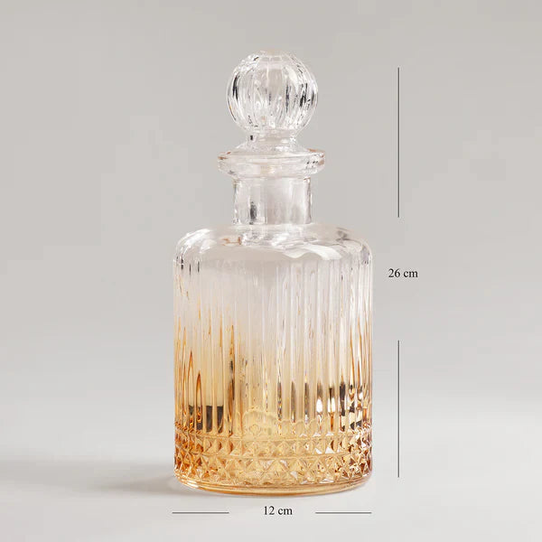 Amber Vintage Crystal Decanter Bottle